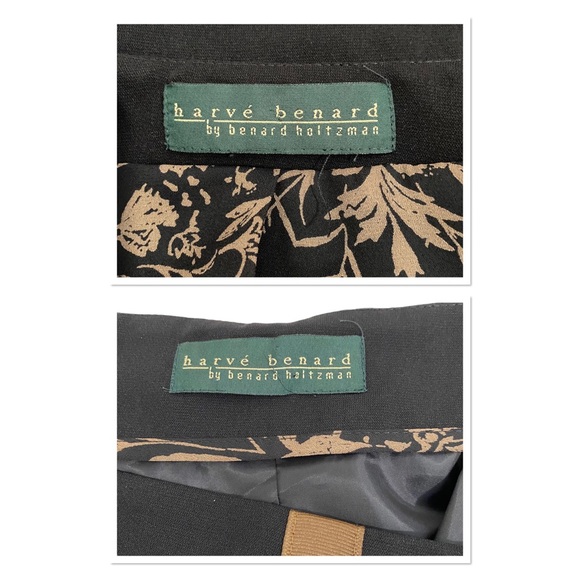 Harve Benard Black With Brown Stripe Skirt Suit, Size Large/12* (See below) - Picture 14 of 14